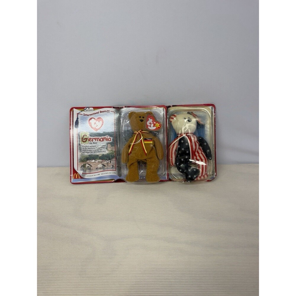 TY Beanie Babies International Bears II Germania and Spangle LOT